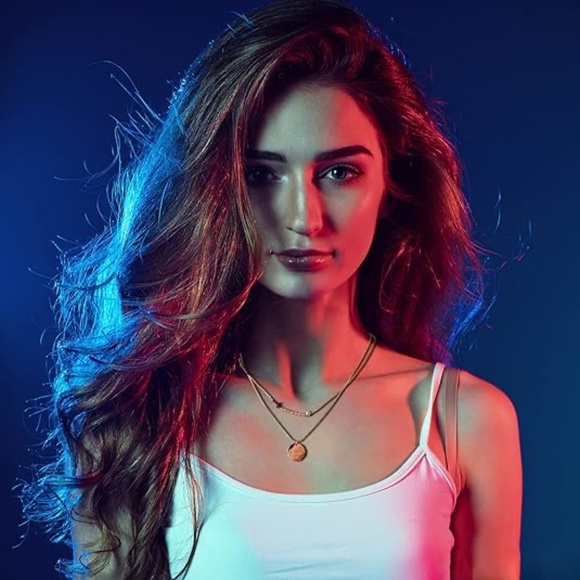 DS Layered Evil Eye Pendant Necklace, 18k Gold Plated Choker Jewelry - Picture 3 of 3